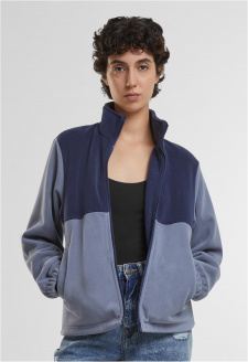 Ladies Double Polarfleece Jacket navy/cloudsky