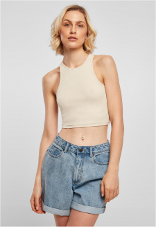 Ladies Cropped Rib Top softseagrass