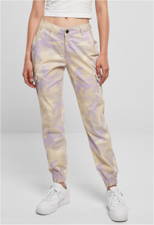 Ladies High Waist Camo Cargo Pants lilaccamo