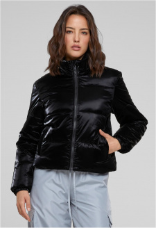 Ladies Shark Skin Puffer Jacket black