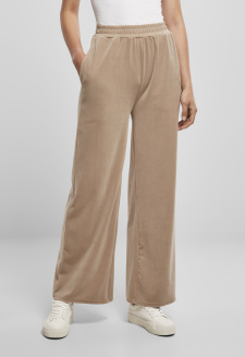 Ladies High Waist Straight Velvet Sweatpants softtaupe