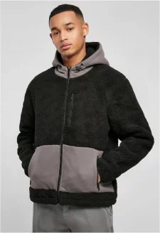 Hooded Sherpa Jacket black/asphalt