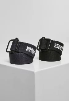 Industrial Canvas Belt 2-Pack black/navy