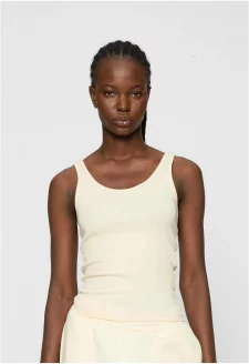 Ladies Organic Basic Rib Top 2-Pack whitesand+black