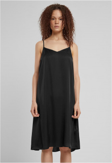 Ladies Viscose Satin Slip Dress black