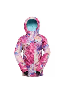Dětská lyžařská bunda s membránou ptx snow ALPINE PRO KIWERO fuchsia varianta pa