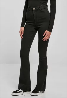 Ladies Super Stretch Bootcut Denim Pants black stone washed