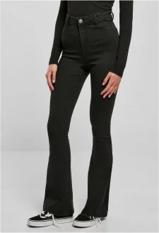 Ladies Super Stretch Bootcut Denim Pants black stone washed