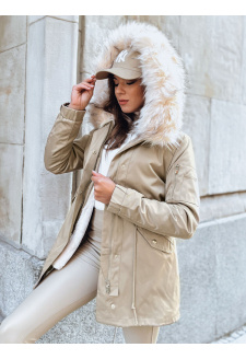 Kurtka zimowa damska parka GARNET beżowa Dstreet TY3946