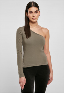 Ladies Asymmetric Longsleeve olive