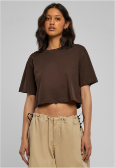 Ladies Short Oversized Tee brown