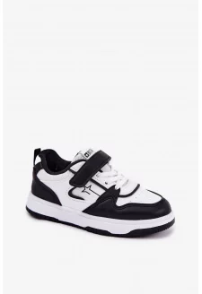 Lekkie Sneakersy Dziecięce Big Star RR374052 Biało-Czarne
