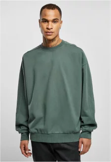 Heavy Terry Garment Dye Crew bottlegreen