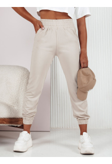 Spodnie dresowe damskie FASHIONCORE beżowe Dstreet UY2159