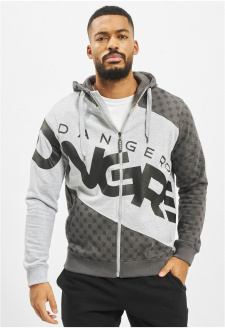 Dangerous DNGRS Zip Hoody grey melange/black