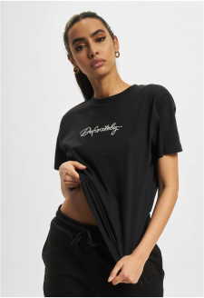DEF Handwriting Definitely Embroidery T-Shirt black