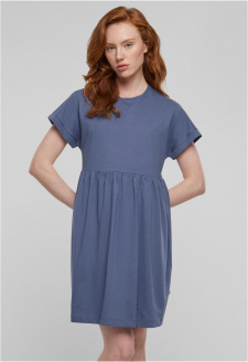 Ladies Organic Empire Valance Tee Dress vintageblue