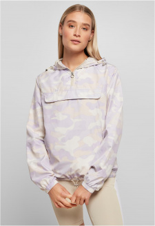 Ladies Camo Pull Over Jacket lilaccamo