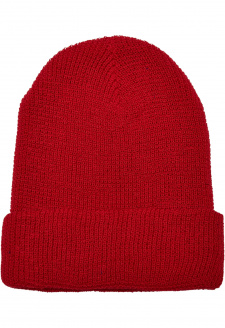 Recycled Yarn Waffle Knit Beanie red