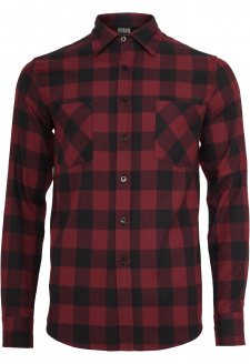 Checked Flanell Shirt blk/burgundy