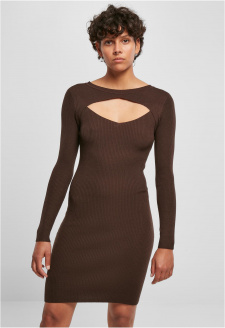 Ladies Cut Out Dress brown