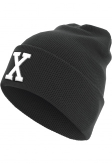 Letter Cuff Knit Beanie X