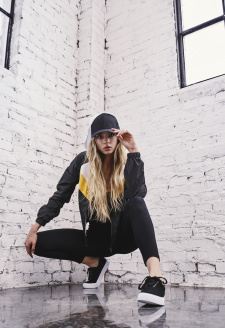 Ladies 3-Tone Windbreaker black/white/chromeyellow