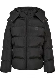 Boys Hooded Puffer Jacket black