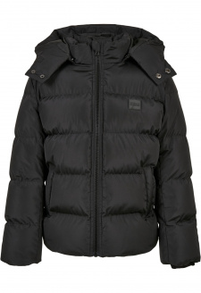 Boys Hooded Puffer Jacket black