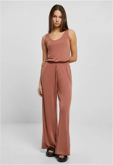 Ladies Long Sleevless Modal Jumpsuit terracotta