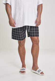 Check Swim Shorts black/white