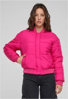 Ladies Puffer Blouson hibiskuspink