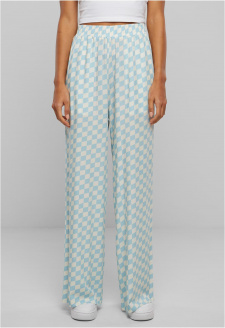 Ladies Viscose Resort Pants oceanbluecheck