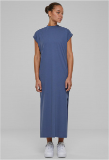 Ladies Long Extended Shoulder Dress vintageblue