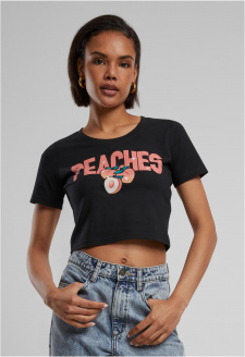 Peaches Cropped Tee black