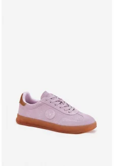 Zamszowe Sneakersy Damskie Big Star RR274850 HI-POLY SYSTEM Fioletowe