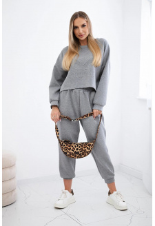 Viscose set Amour sweatshirt + pants grey
