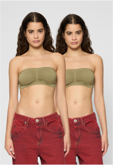Ladies Pads Bandeau 2-Pack khaki+khaki