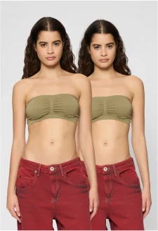 Ladies Pads Bandeau 2-Pack khaki+khaki