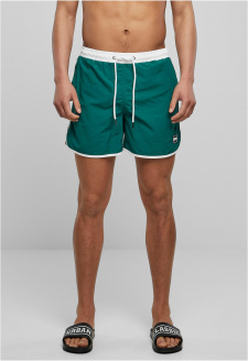 Retro Swimshorts white/green