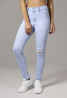 Ladies High Waist Skinny Denim Pants lightblue