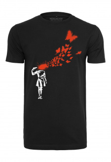 Brandalised - Banksy´s Graffiti Butterfly Tee black