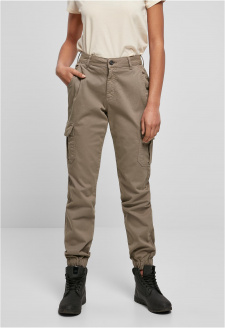 Ladies High Waist Cargo Pants softtaupe