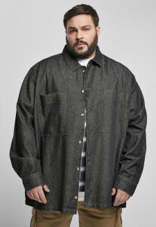 Oversized Denim Shirt black stone washed