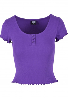 Ladies Rib Babylock Tee realviolet