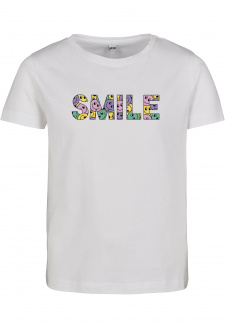 Kids Colorful Smile Short Sleeve Tee white