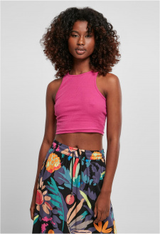 Ladies Cropped Rib Top brightviolet