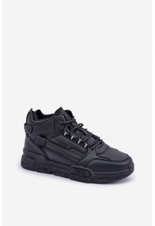 Sneakersy Męskie Ocieplane Big Star OO174587 HI-POLLY SYSTEM Czarne