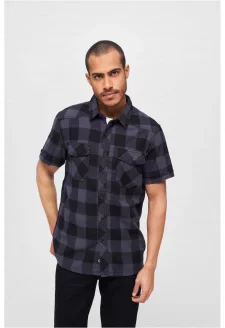 Checkshirt Halfsleeve black/grey