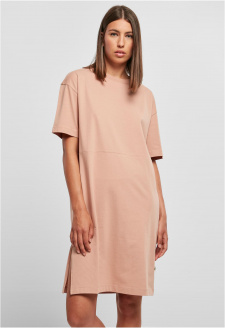 Ladies Organic Oversized Slit Tee Dress amber